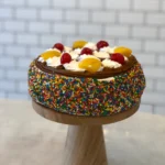 torta con fruta chica